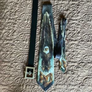 Harley Davidson tie and belt set